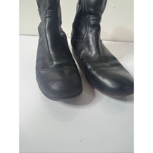 Frye Jillian Short Zip Leather Boots Black Sz 7 - Picture 3 of 12